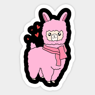 Pink Llama Sticker